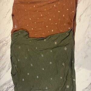 Rust and Olive Patterned tops